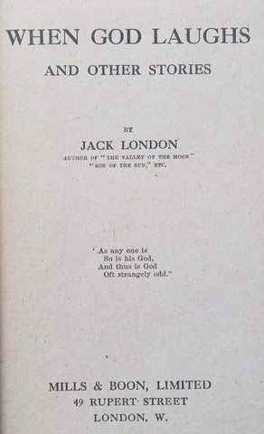 When God Laughs and Other Stories (Copy of Stephen Gray's Mother Isa) | Jack London