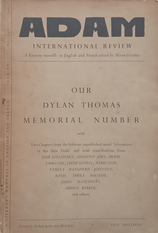 Adam International (No. 238, 1953, Dylan Thomas Memorial Number)