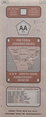 Pretoria/Johannesburg - KNP (South)/Komatipoort/Manzini AA Road Map