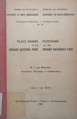 Place Names of the Kruger National Park | N. J. van Warmelo