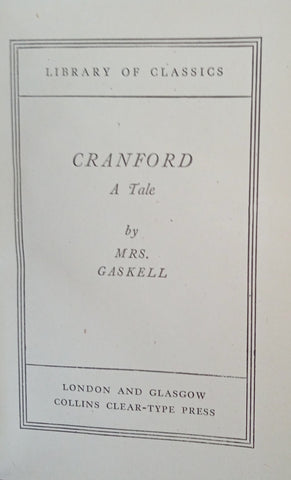 Cranford: A Tale | Mrs. Gaskell