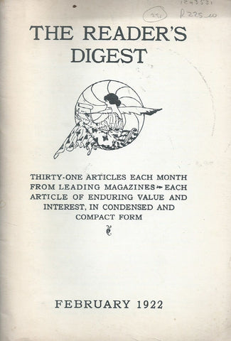 The Reader's Digest (Facsimile Reprint of the First Issue)