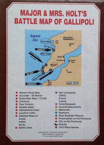 Major and Mrs. Holt's Battle Map of Gallipoli | Tonie & Valmai Holt