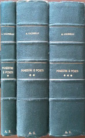 Meastri e Poeti della Letteratura Italiana (Published 1941, Italian, 3 Vols.)
