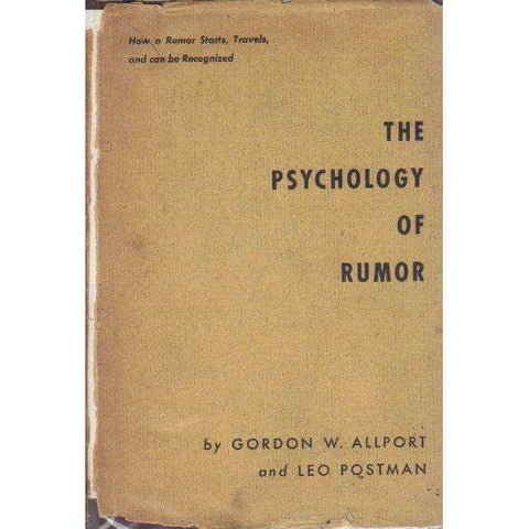 The Psychology of Rumor | Gordon W. Allport & Leo Postman