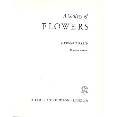 A Gallery of Flowers | Germain Bazin
