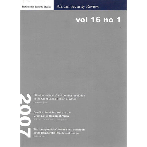 African Security Review (Vol. 16, No. 1)