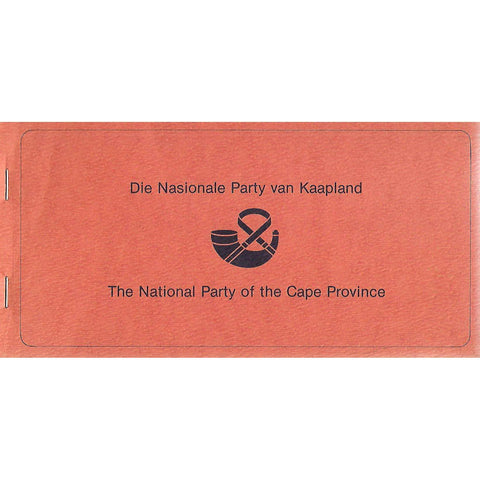 Die Nasionale Party van Kaapland - The National Party of the Cape Province (Membership Sign-Up Booklet)