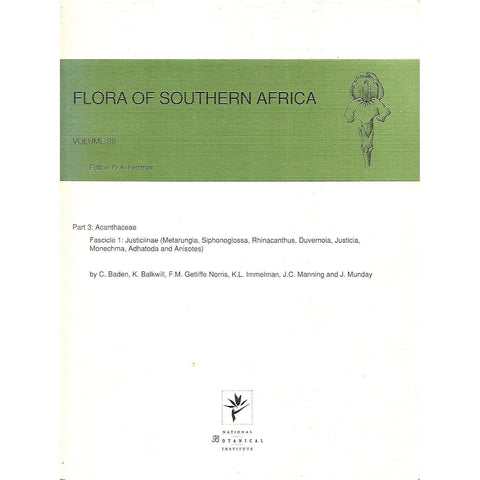 Flora of Southern Africa (Vol. 30): Part 3: Acanthaceae | C. Baden, et al.