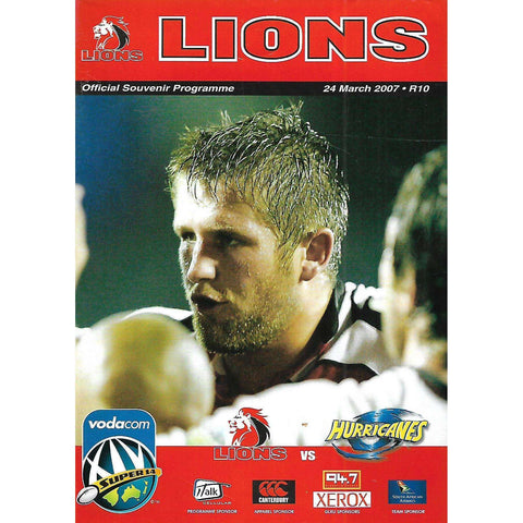 Lions vs Hurricanes (Official Souvenir Programme, 24 March 2007)