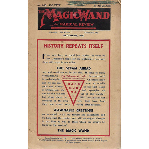 The Magic Wand and Magical Review (December 1940, No. 188 Vol. 29)