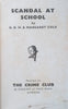 Scandal at School (First Edition, 1935) | G. D. H. & Margaret Cole