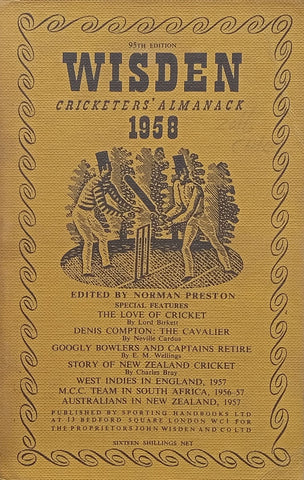 Wisden Cricketers’ Almanack 1958 (95th Edition) | Norman Preston (Ed.)