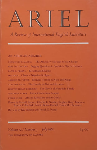 Ariel (Vol. 12, No. 3, July 1981, ‘An African Number’ Issue)