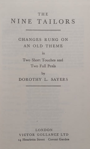 The Nine Tailors | Dorothy L. Sayers