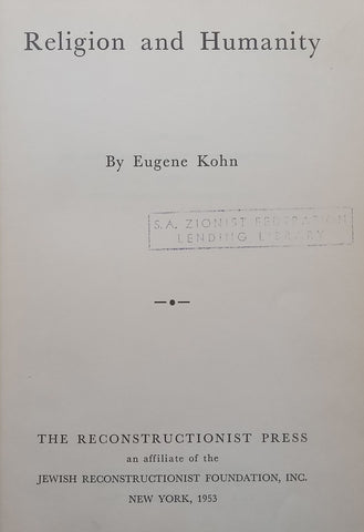 Religion and Humanity | Eugene Kohn