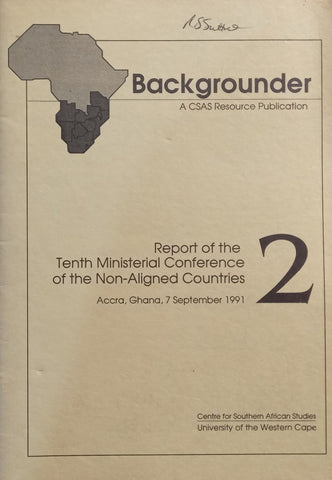 Report of the Tenth Ministerial Conference of the Non-Aligned Countries (Backgrounder No. 2)