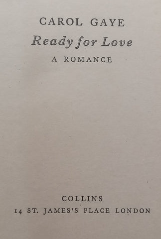 Ready for Love: A Romance | Carol Gaye