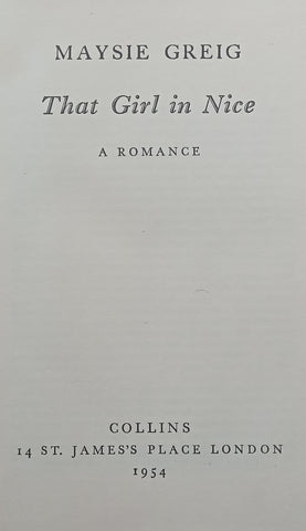 That Girl in Nice: A Romance | Maysie Greig