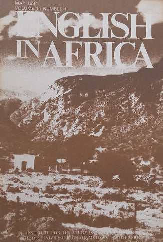 English in Africa (Vol. 11, No. 1, May 1984)