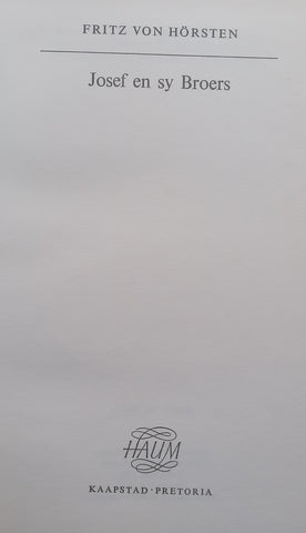 Josef en sy Broers (Afrikaans) | Fritz von Horsten
