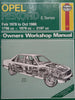 Opel Rekord E Series, Feb 1978 to Oct 1986 Haynes Workshop Manual | John S. Mead