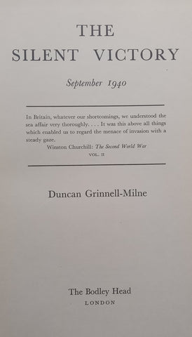 The Silent Victory: September 1940 | Duncan Grinnell-Milne