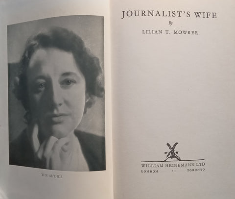 Journalist’s Wife (First Edition, 1938) | Lilian T. Mowrer