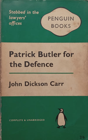 Patrick Butler for the Defence | John Dickson Carr