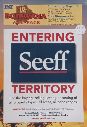 Botswana Map Pack, Containing Maps of Botswana, Gabarone, Maun, Francistown, Selebi-Pikwe, Lobatse (2 Maps in Folder, 18th Ed.)