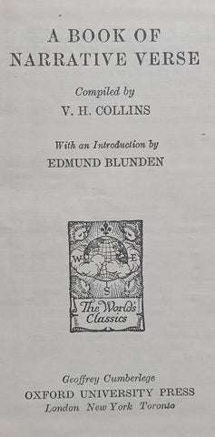 A Book of Narrative Verse | V. H. Collins (Ed.)