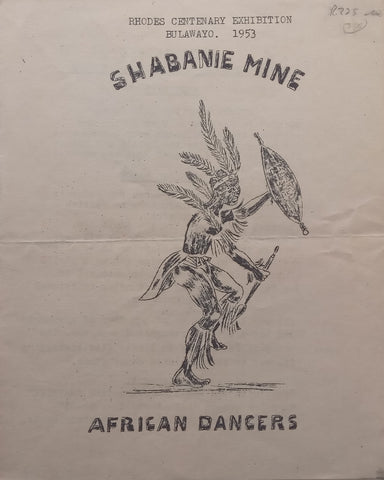 Shabanie Mine African Dancers (Rhodes Centenary Exhibition 1953 Pamphlet)