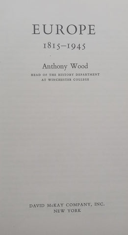 Europe 1815-1945 | Anthony Wood