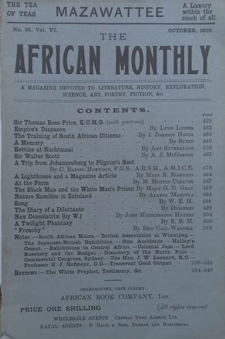 The African Monthly (No. 35, Vol. 6, October 1909)