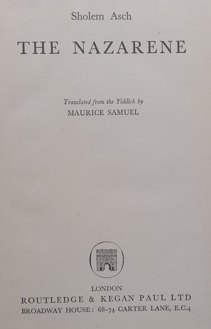 The Nazarene | Sholem Asch