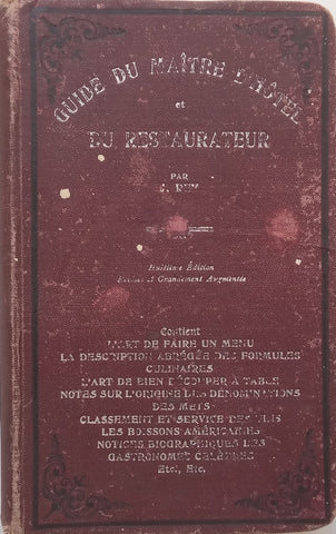 Guide du Maitre d’Hotel et du Restauranteur (French, 8th Ed.) | J. Rey