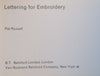 Lettering for Embroidery | Pat Russell