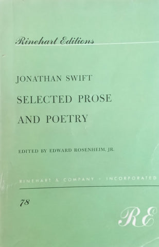 Jonathan Swift: Selected Poetry and Prose | Edward Rosenheim, Jr. (Ed.)