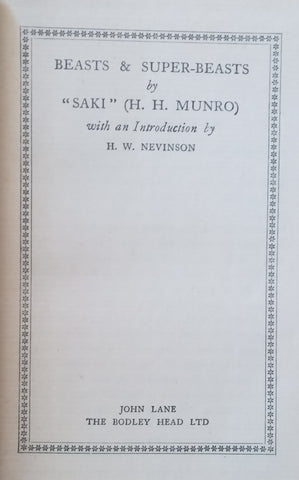 Beasts &amp; Super-Beasts | Saki (H. H. Munro)