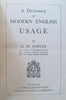 A Dictionary of Modern English Usage | H. W. Fowler