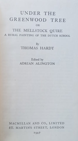 Under the Greenwood Tree | Thomas Hardy