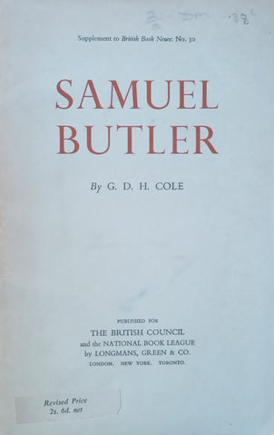 Samuel Butler | G. D. H. Cole