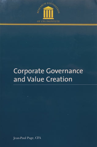 Corporate Governance and Value Creation | Jean-Paul Page