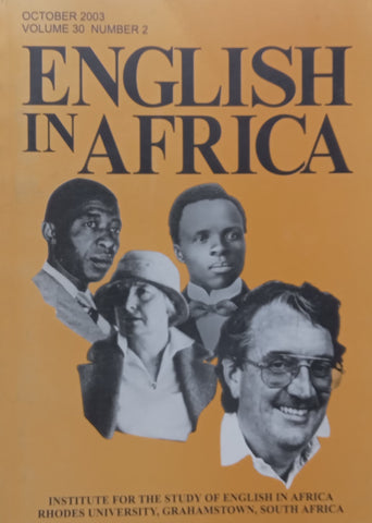 English in Africa (Vol. 30 No. 2 October 2003)