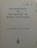 Contributions to the History of Bantu Linguistics | C. M. Doke &amp; D. T. Cole