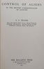Control of Aliens in the British Commonwealth of Nations (Published 1940) | C. F. Fraser