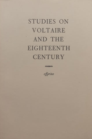 A New Look at Rousseau as Educator (in Studies on Voltaire and the Eighteenth Century Offprint) | R. J. P. Jordan