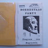 Boerestaat (With ‘Boerestaat Party Program van Beginsels’ Pasted On Title Page, Afrikaans) | Robert van Tonder