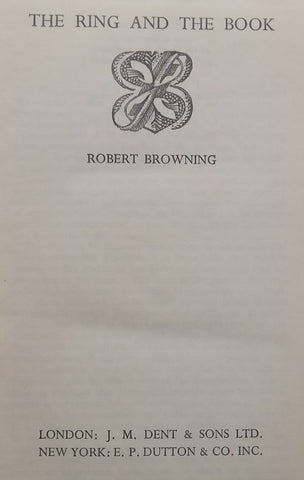 The Ring &amp; The Book (Poems &amp; Plays Vol. 3) | Robert Browning