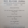 Race Relations Journal (Silver Jubilee Issue, Vol. 22, No. 1, 1955)